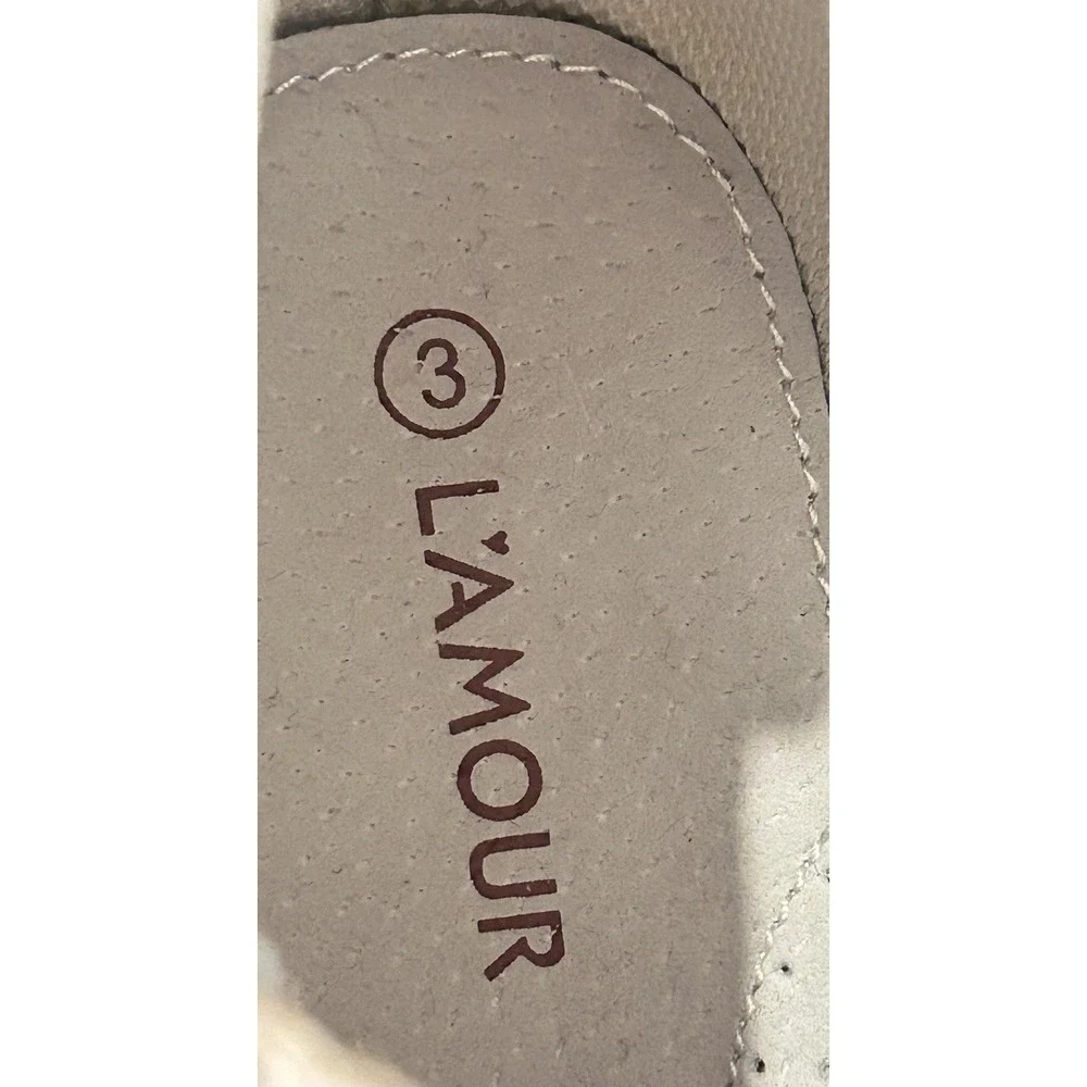 L'amour Girls Nicola Scalloped Chelsea Boot Size 3 Taupe Suede Booties EUC